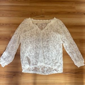 White lace blouse